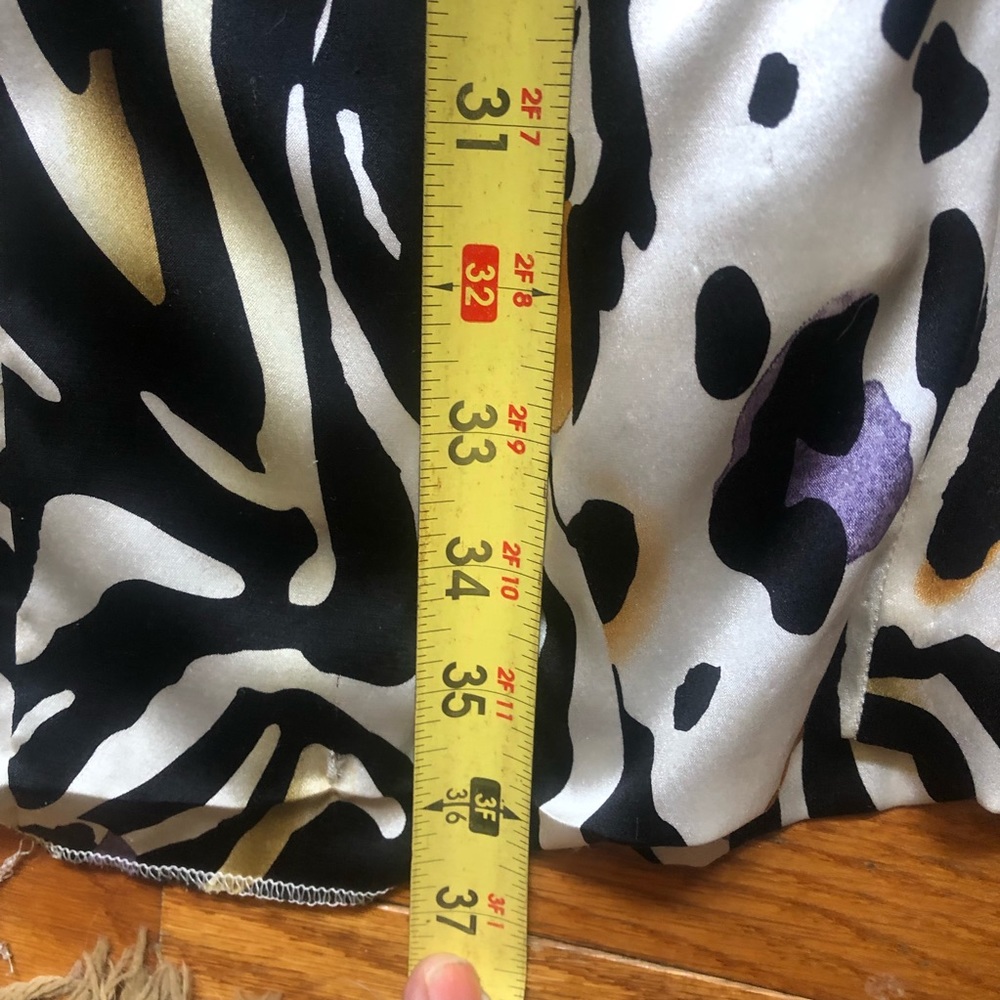 Cache Silk Animal Print MIDI DRESS CAP SLEEVES SLEEK BODYCON FIT PADDED BRA SZ 2 - Picture 10 of 16